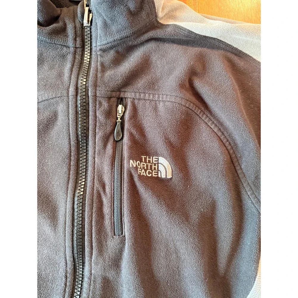 The North Face Men's Black/Gray‎ Fleece Full Zip Size S